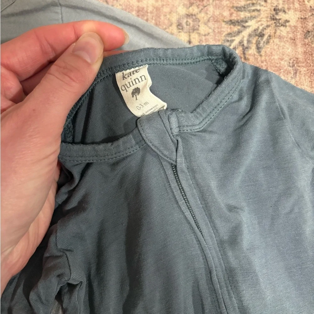 Kate Quinn & Kyte Baby Blue and Gray Kids Pajamas bundle 0-3M